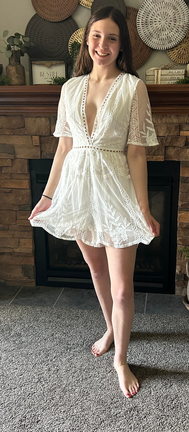 Sue Lace Romper