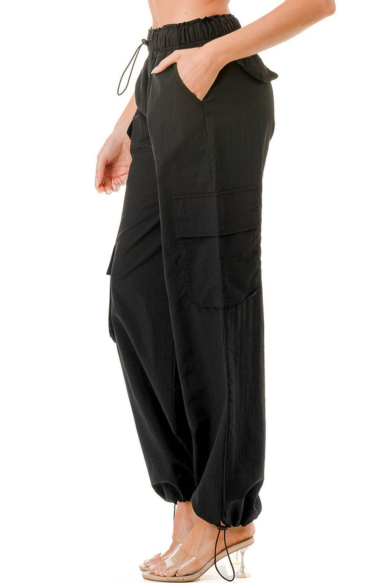 Alma Black Cargo Pants