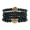 "FAITH" Wooden Black Bracelet