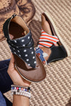 American Flag Flat Sandals