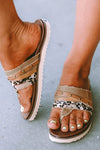 Snakeskin Criss Cross Sandals