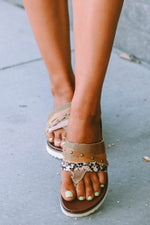 Snakeskin Criss Cross Sandals