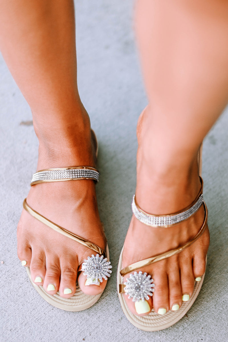 Rhinestone Ring Sandals