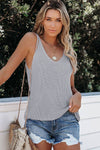 WOMEN V NECK CASUAL KNITTED VEST_CWTTK0259: APRICOT / (S) 1